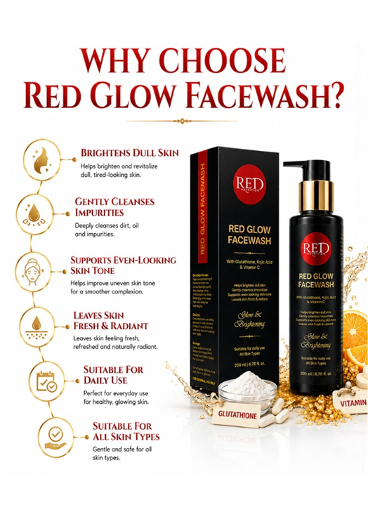 Red Glow Face Wash - Glow and Brightening (200 ml)